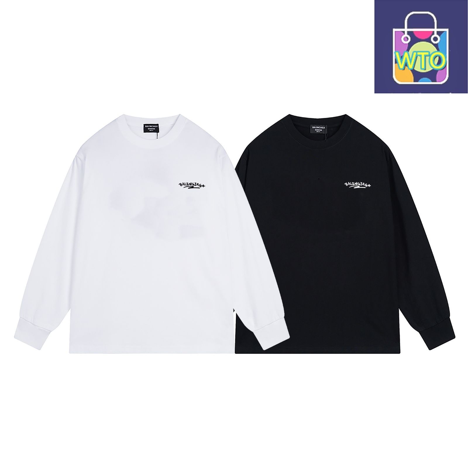 特価　BALENCIAGA グラフィックプリント長袖シャツ サイズ1 本日限定特価】Balenciaga グラフィティプリント ロングスリーブT