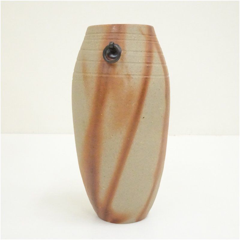 備前焼 雄一窯造 掛花入（共箱） 花入れ 茶道 茶道具 花瓶 花器