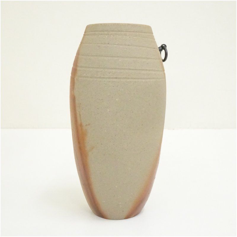 備前焼 雄一窯造 掛花入（共箱） 花入れ 茶道 茶道具 花瓶 花器