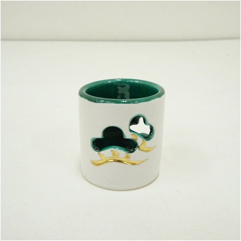 萬古焼 加賀瑞山造 松透蓋置（共箱） 蓋置き 茶道 道具 茶道具