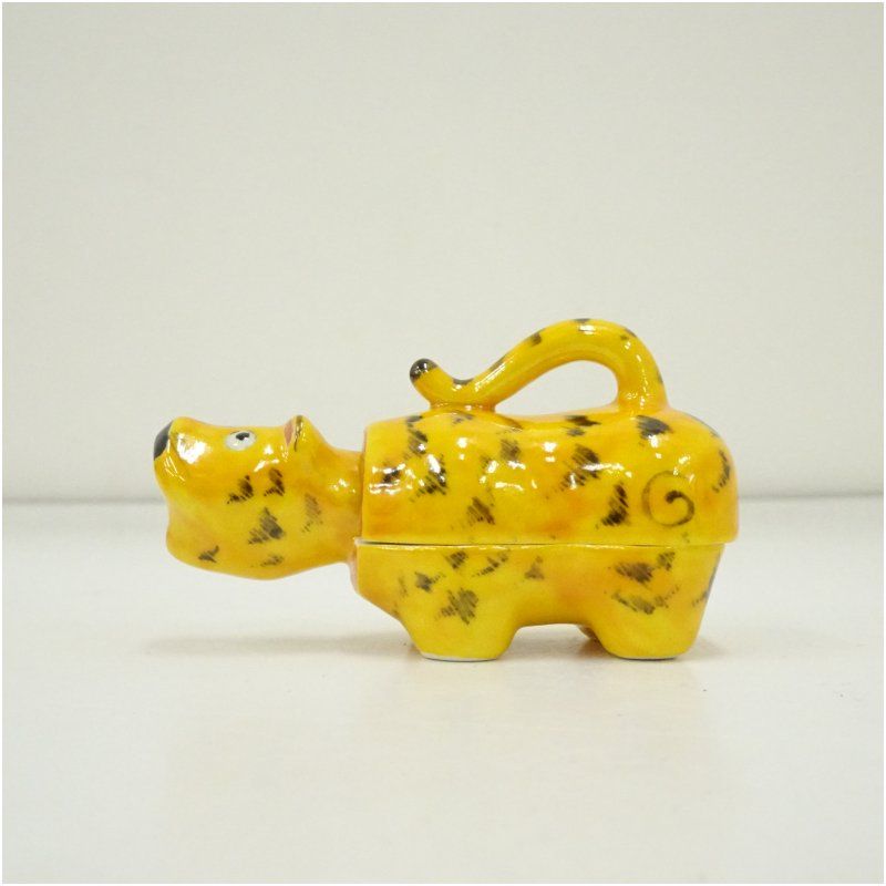 琴浦窯 和田桐山造 干支寅香合（共箱） 茶道具 茶道 香道 香道具