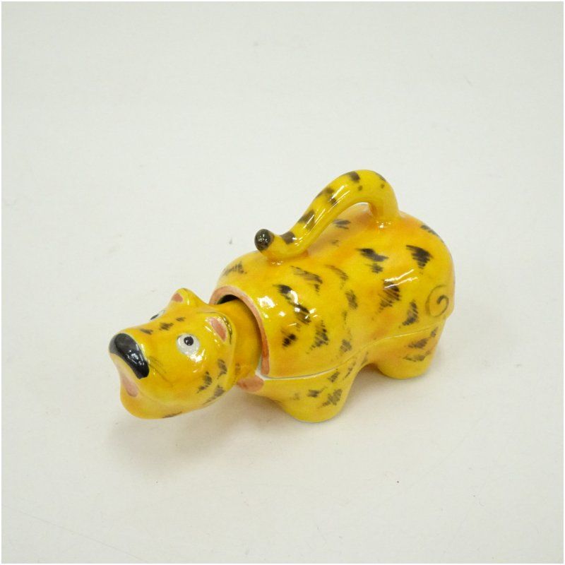 琴浦窯 和田桐山造 干支寅香合（共箱） 茶道具 茶道 香道 香道具