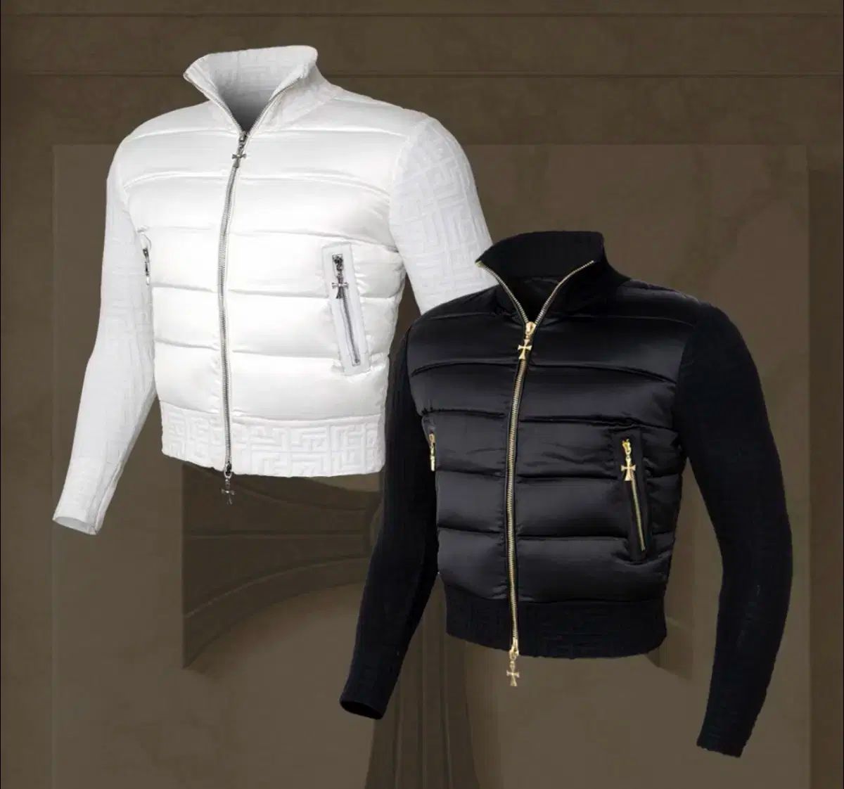  ラフィナートエトワール ニット ダウン ジャケット グース 白 ダウンジャケット ジャケット アウター