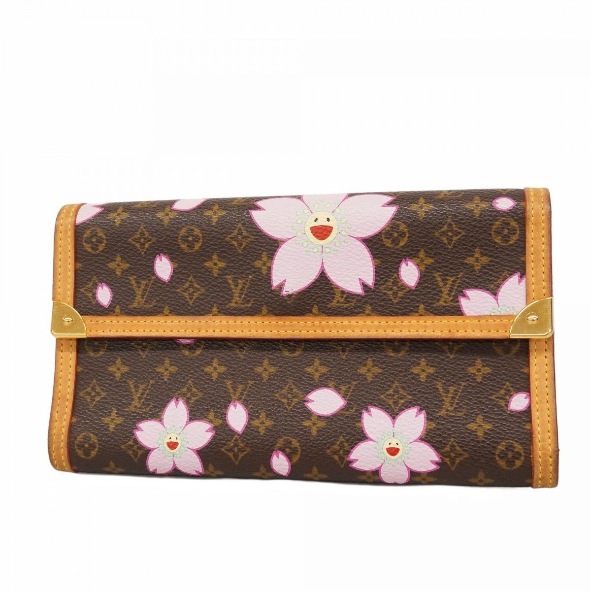 5oe4894】ルイヴィトン 三つ折り長財布 モノグラム・チェリー