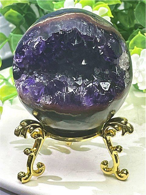 AAA級家庭円満◇天然ウルグアイ産アメジスト開口笑B88G3/84G22A - メルカリ