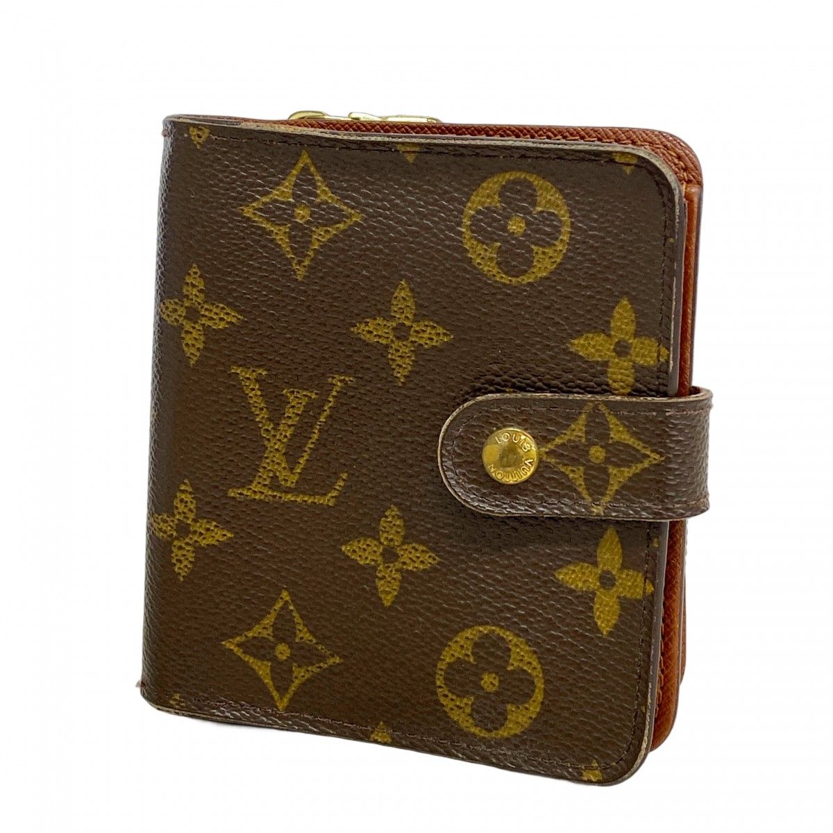 5 oe 5000 ルイヴィトン 財布 モノグラム コンパクトジップ M 61667 ブラウン レディース