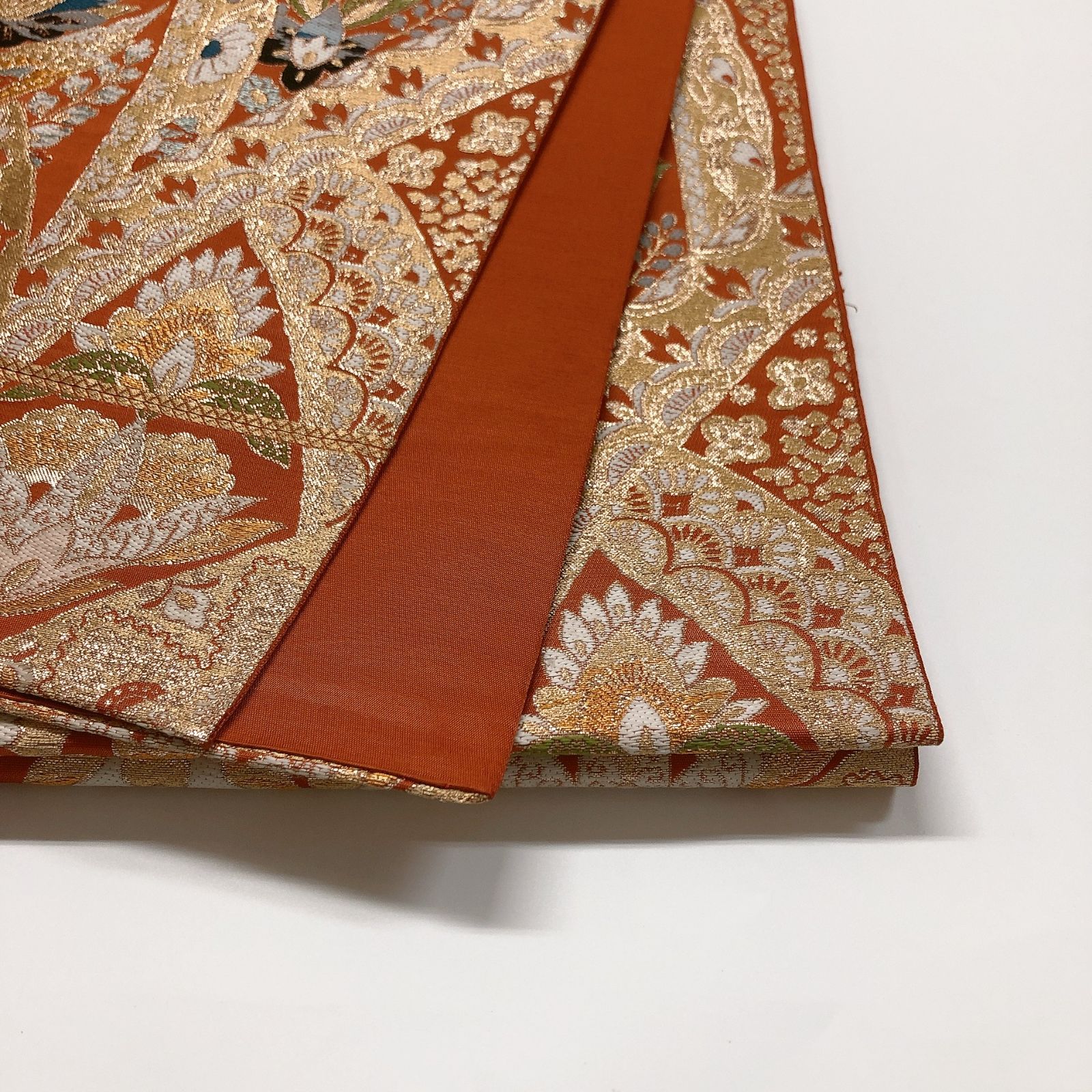 6014］袋帯 花唐草文様 金糸 六通 正絹 着物 フォーマル - メルカリ