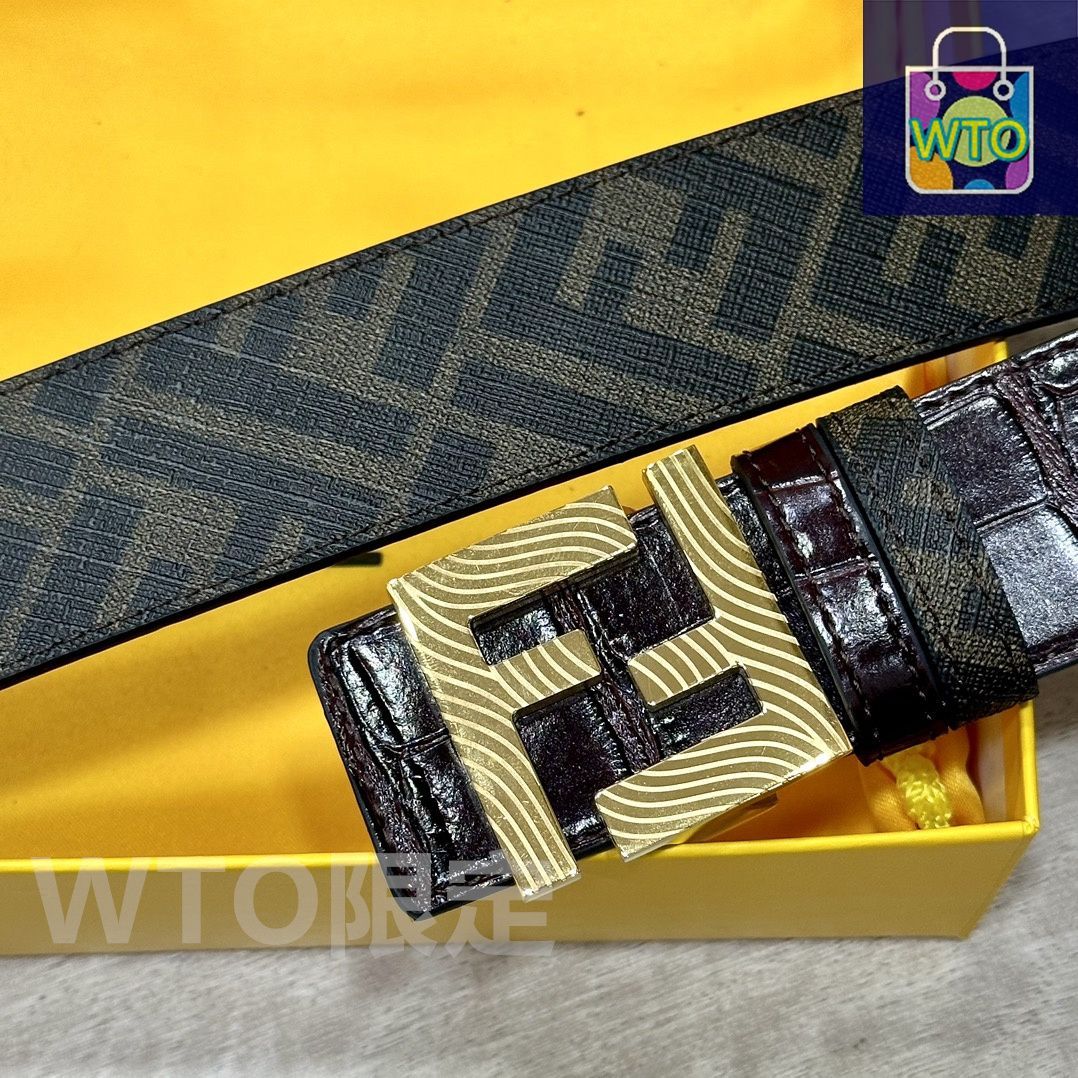 ベルト FENDI フェンディ FENDI (フェンディ) FFスクエア リバーシブル ベルト メンズ 90cm 95cm