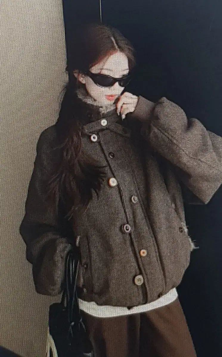 海外配送)ユニセックス ファー コレクション カラー ブラウン ウール