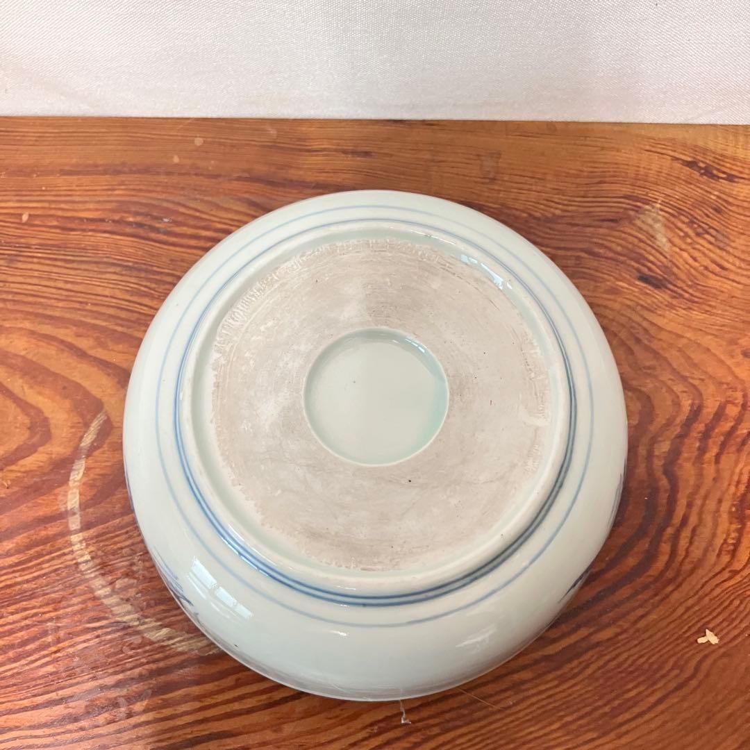 染付薊図春寒鉢 直径15.5cm 江戸後期〜幕末 蛇目高台 骨董 雑貨屋えこ