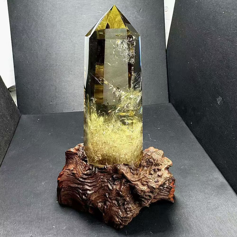 金運UP 天然シトリン六角柱B1125