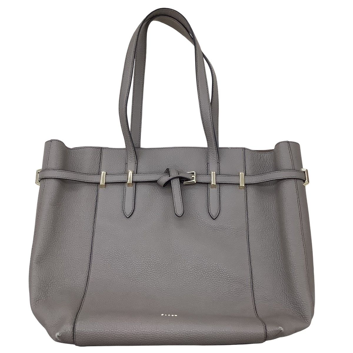 中古】 フルラ FURLA トートバッグ ハンドバッグ グレー レザー 保存袋