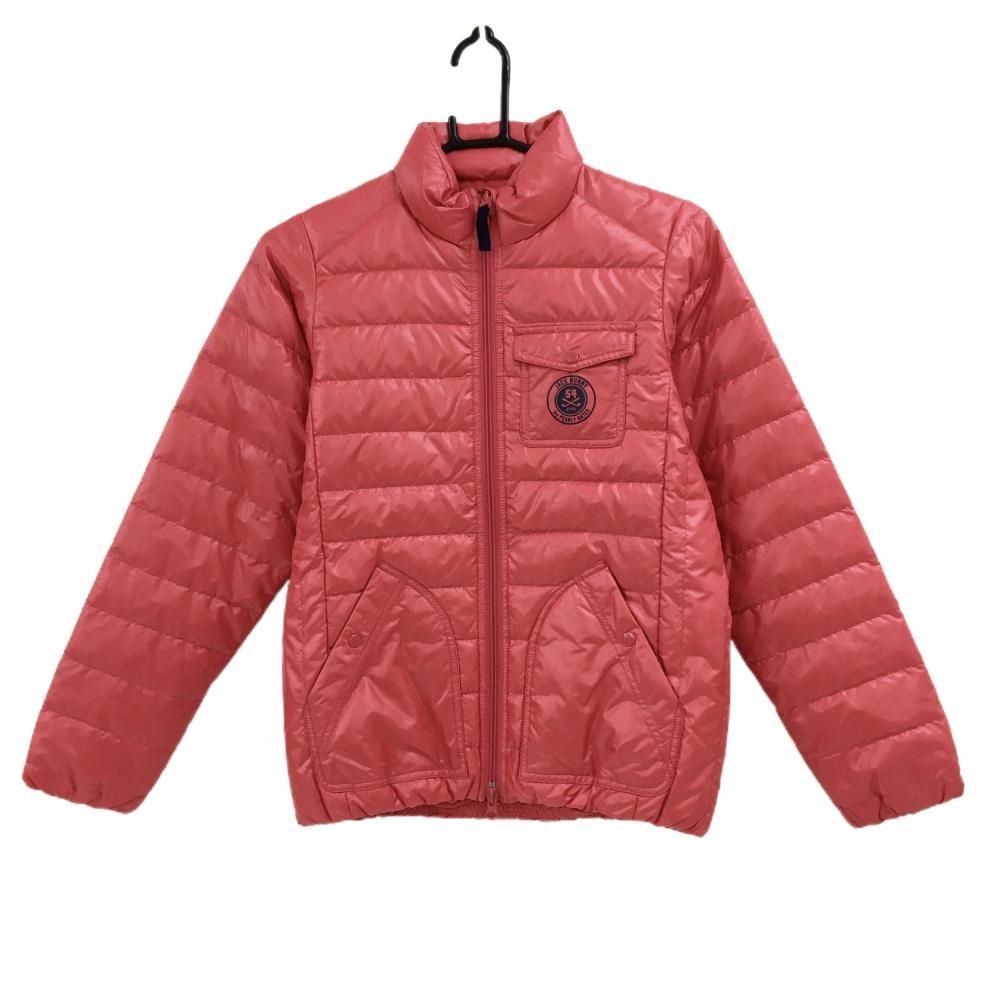 超 ジャックバニー ダウンジャケット ピンク キルティング ロゴプリント ダウン84％ レディース 0 S ゴルフウェア Jack Bunny