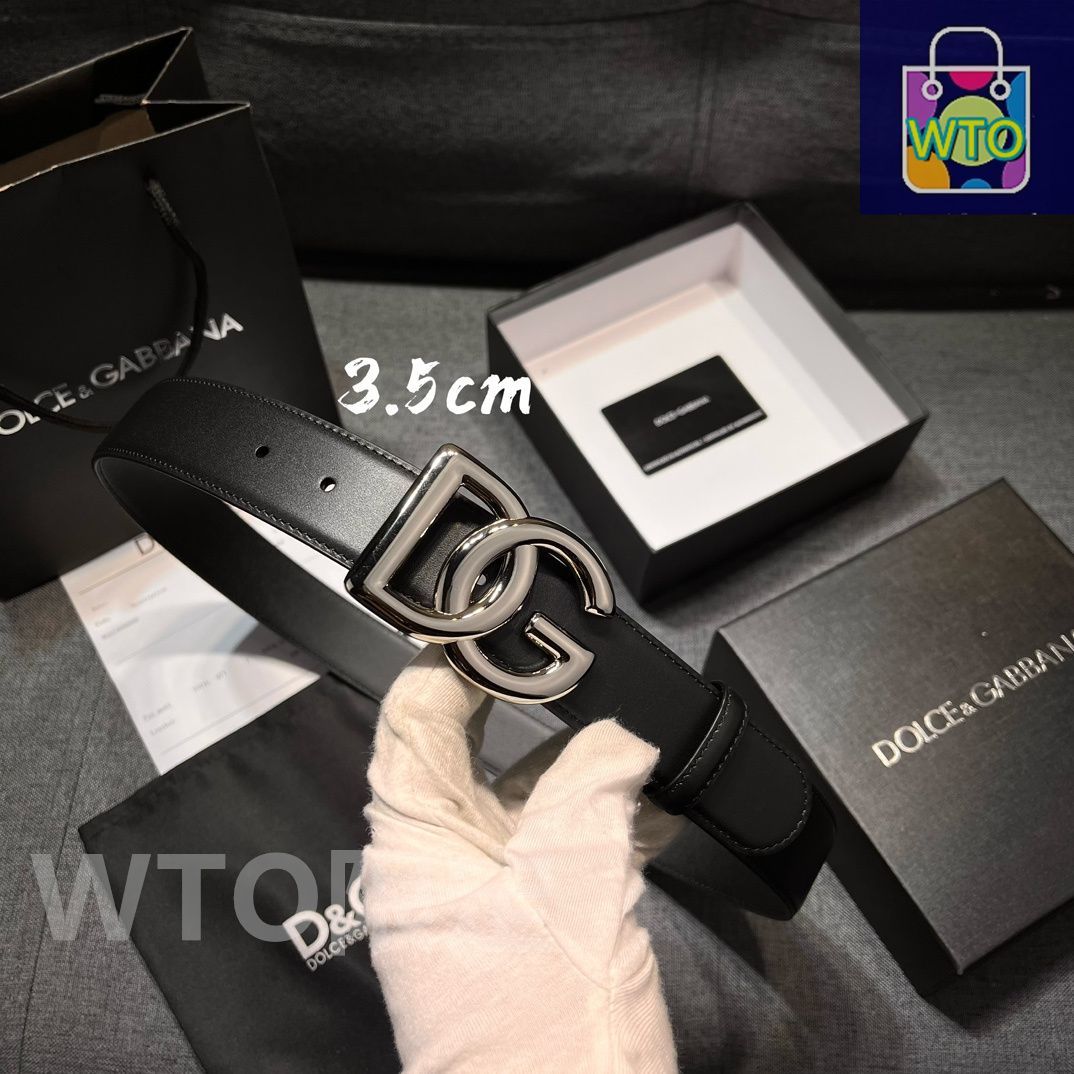 今日特価】Dolce & Gabbana ドルチェ & ガッバーナ レザーベルト-1