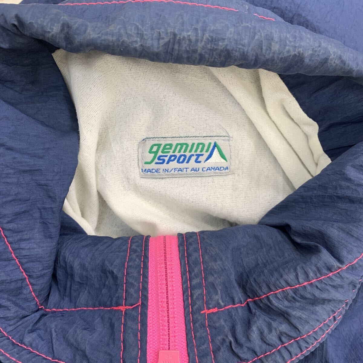 カナダ製 Gemini Sport アノラックパーカー L ネイビー マルチカラー 