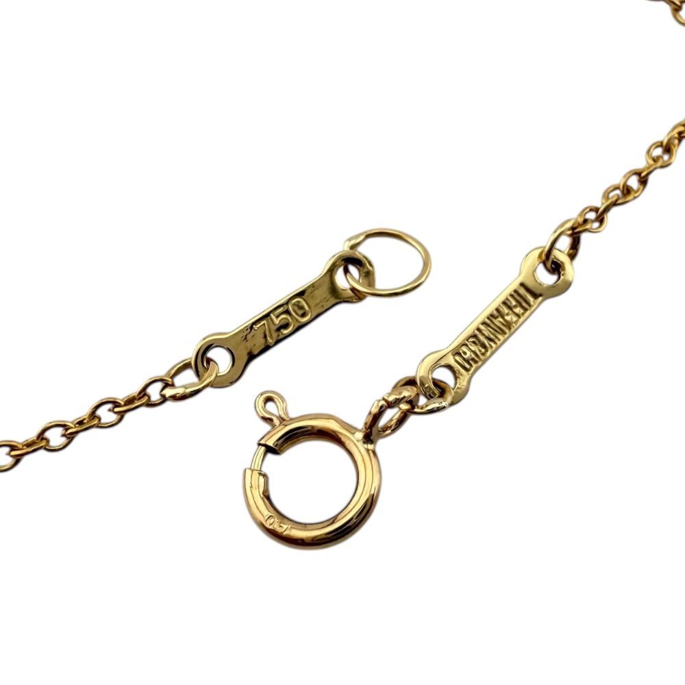 ティファニー オープンハート ネックレス 18金 K18イエローゴールド