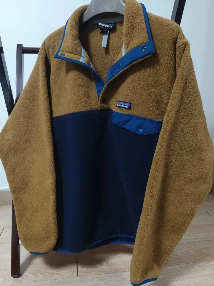 メンズ S patagonia パタゴニア Synchilla シンチラ スポーツブラ ブラウン ネイビー