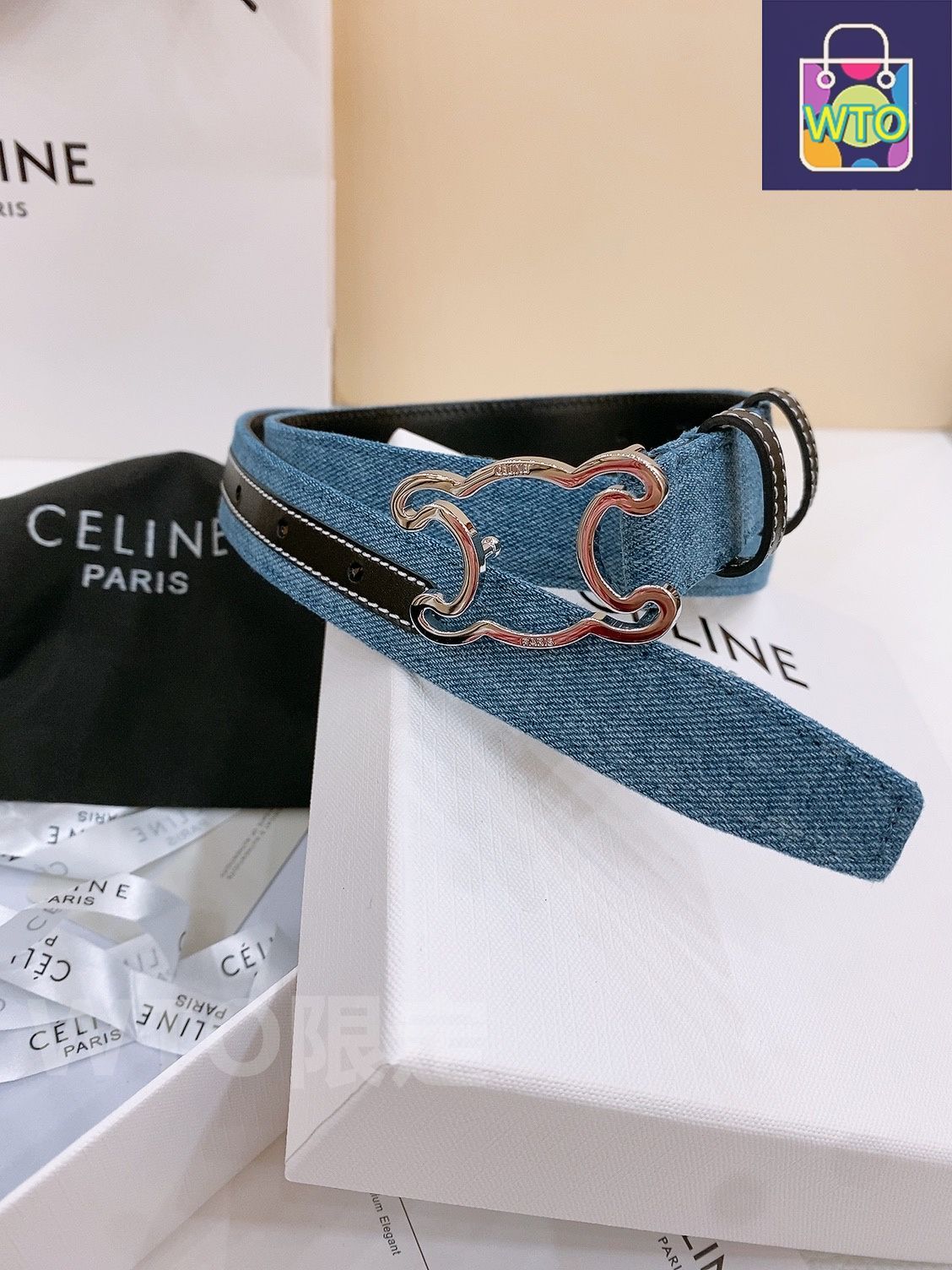 今日特価】Celine セリーヌ 24 中号 デニムベルト - メルカリ
