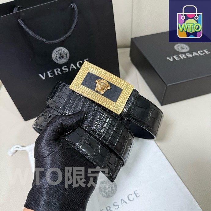 今日特価】Versace MEDUSA ヘッドレザーメンズベルト - メルカリ