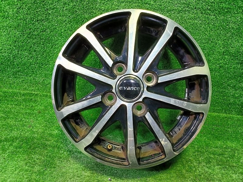  エヴァンス オートバックス ﾊｲｾﾞｯﾄ EKﾜｺﾞﾝ ホイール アルミ ブラックポリッシュ 13インチ 4 00 B 4穴 4本 100 13インチ ホイール