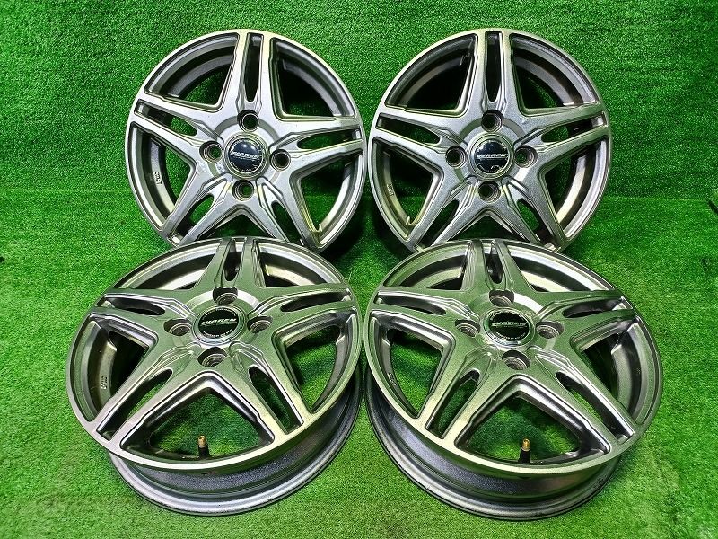 ヴァーレン ホットスタッフ ﾊｲｾﾞｯﾄ ﾓｺ ホイール アルミ ガンメタ 13インチ 4 00 B 4穴 4本 100 45