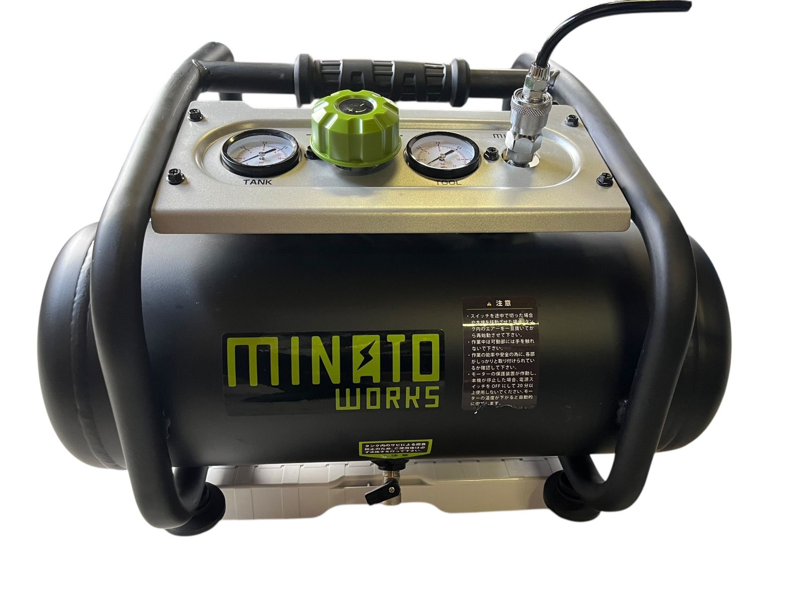 CP 12 Si V 02 静音オイルレス型 エアーコンプレッサー タンク容量12 L MINATO WORKS