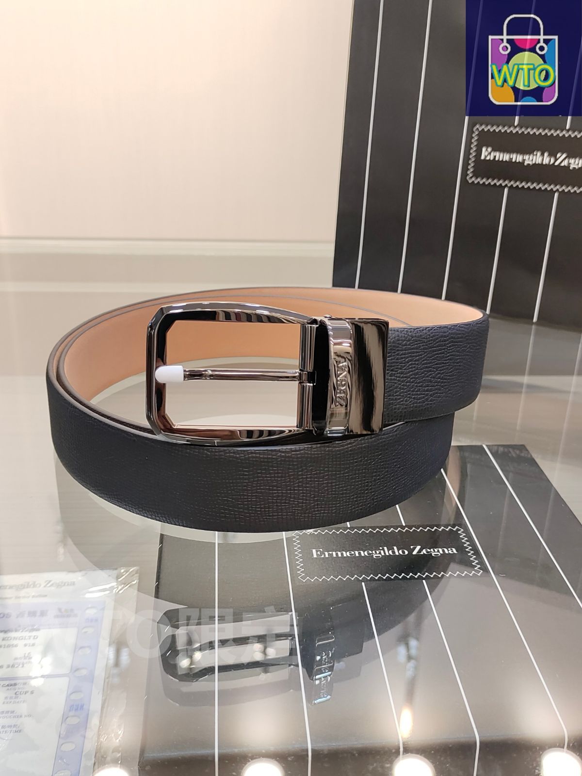 今日特価】Zegna デュアルレザー メンズベルト - メルカリ