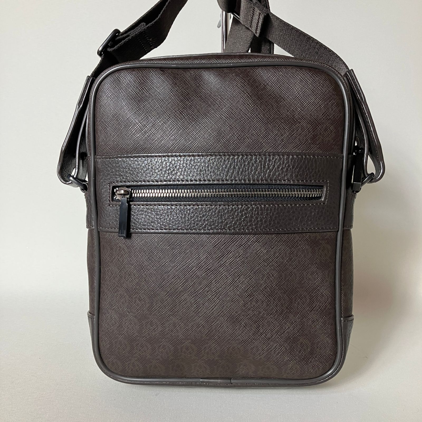 2511-58｜美品｜ダンヒル ショルダーバッグ ダークブラウン 総柄