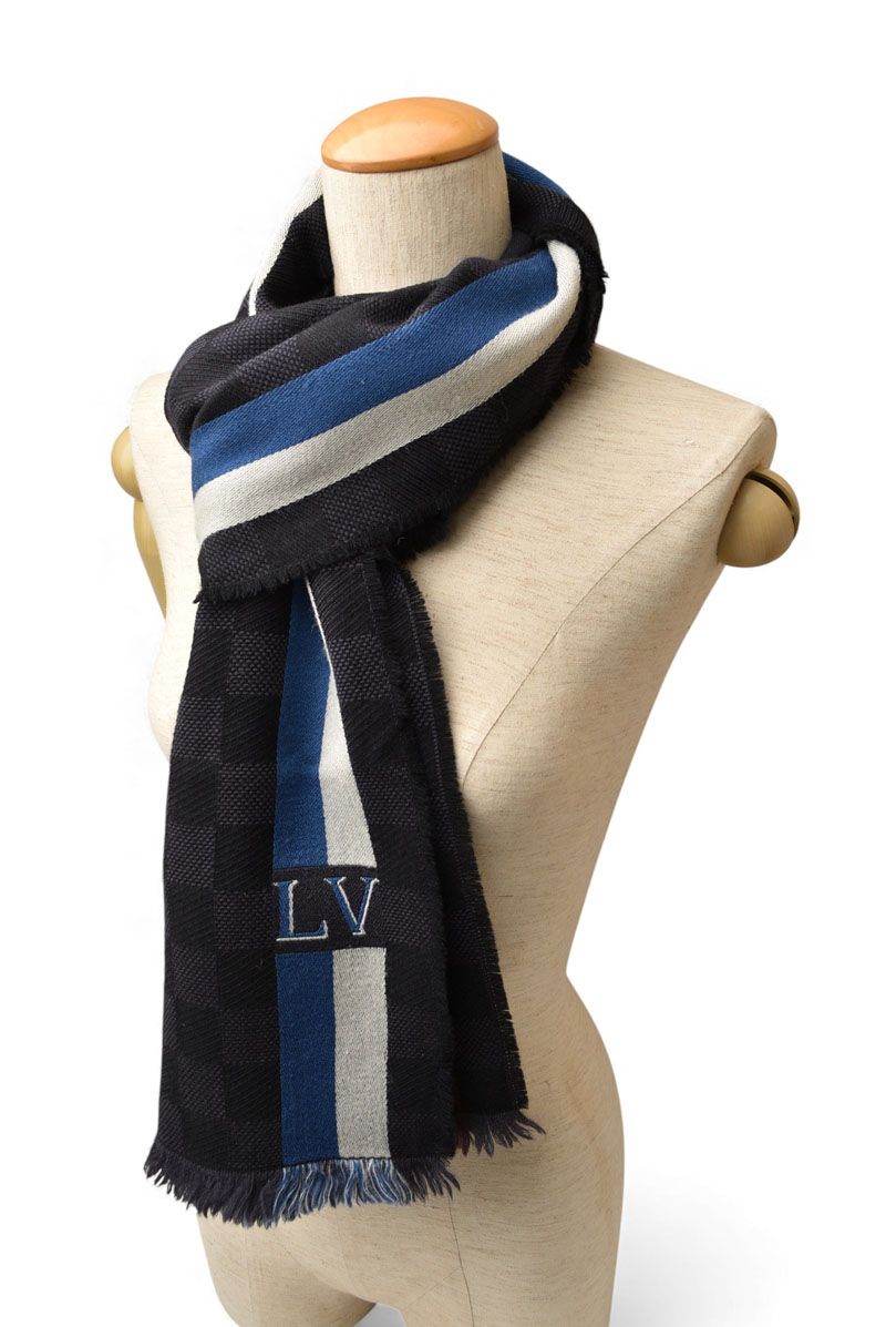 ルイヴィトン マフラー LOUIS VUITTON ウインタースカーフ ウール100