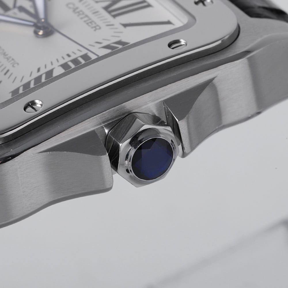 カルティエ サントス100 LM W20073X8 中古 メンズ C6951 | [中古]カルティエ サントス 100 LM W20073X8 シルバー メンズ