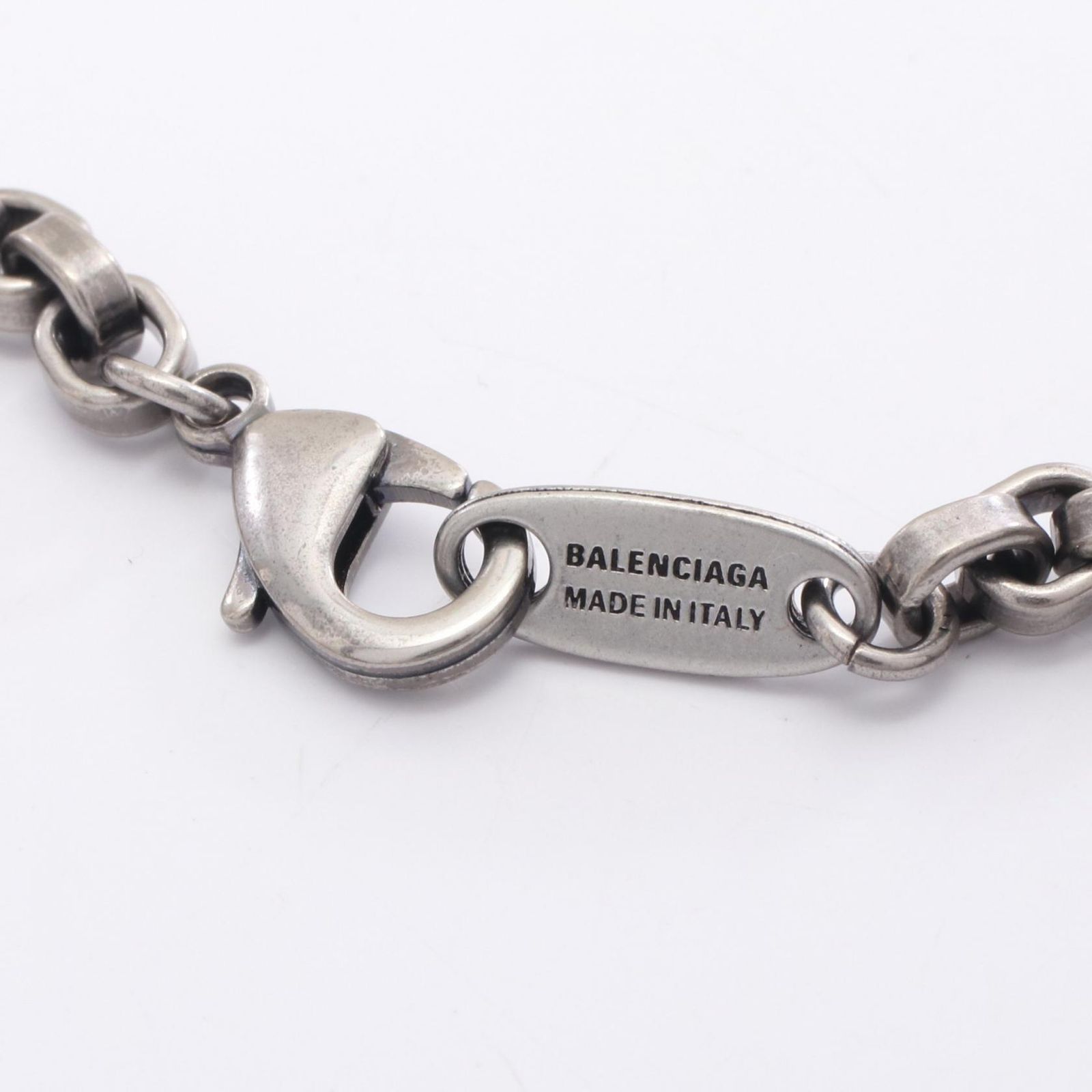 バレンシアガ BALENCIAGA ネックレス Goth Snake アンティークシルバー