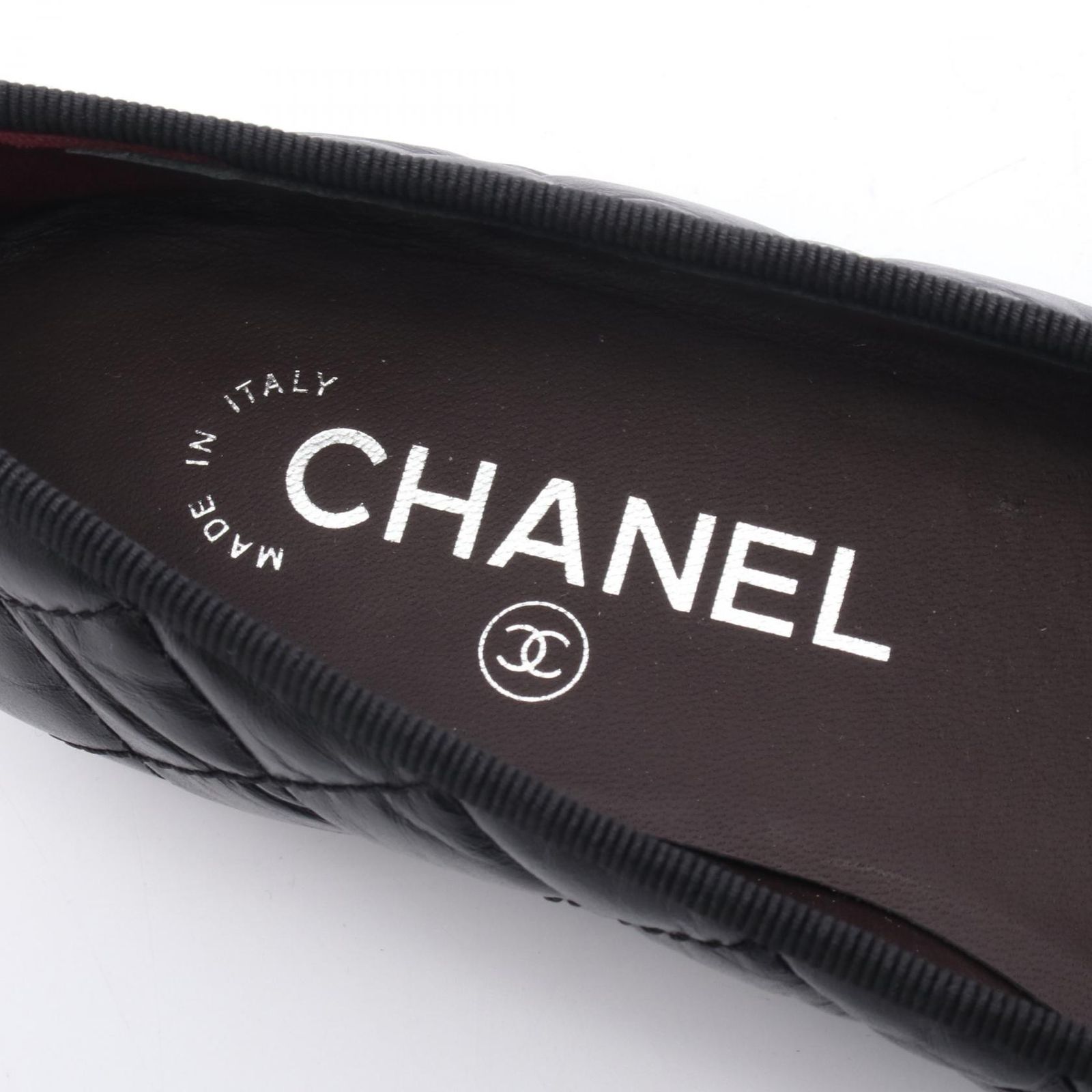 シャネル CHANEL パンプス バレリーナ マトラッセ ココマーク レザー