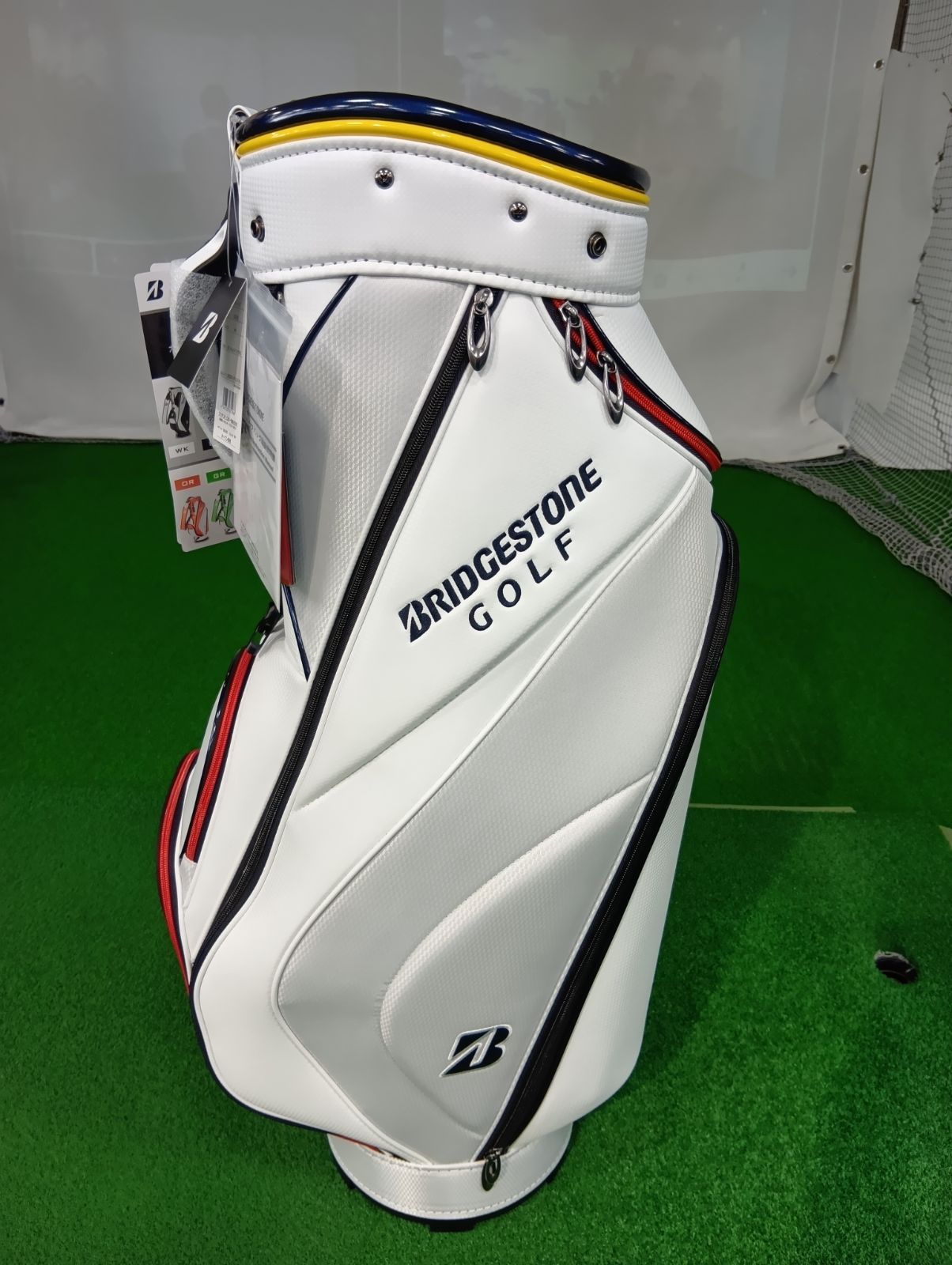 CB BS ブリヂストンゴルフ キャディバッグ CBG422 （ホワイト）軽量ベーシックモデル 9型 47インチ対応 BRIDGESTONE GOLF 日本正規品（浦安店）