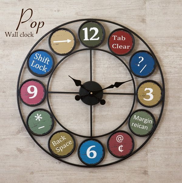 Decorative Wall Clock デコラティブ ウォールクロック Pop 置き時計 掛け時計 br TY 24 DH-A 時計 ユニーク カジュアル 壁掛け時計 ポップ 壁掛け アナログ お洒落