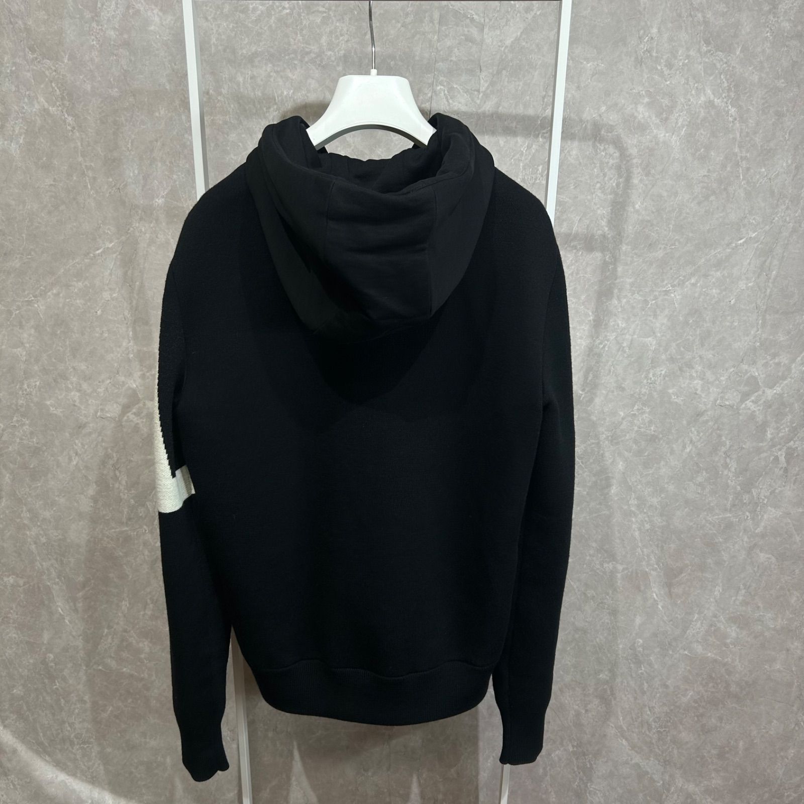 美品】 MONCLER モンクレール ハイブリッドダウンニットジャケット黒S