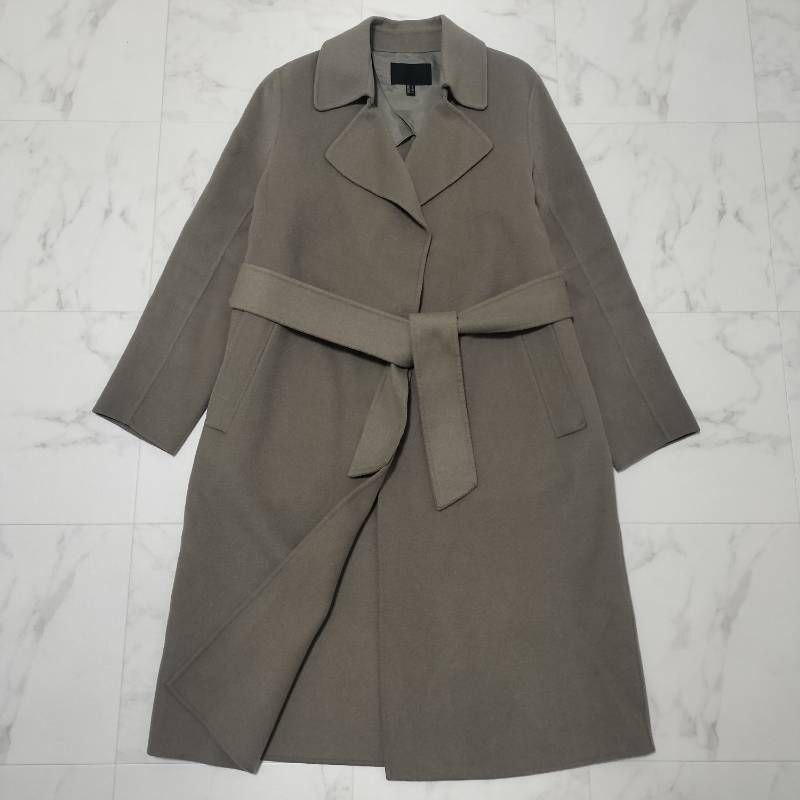 ICB アイシービー ウールカシミヤ ベルテッドリバーコート サイズ2 S