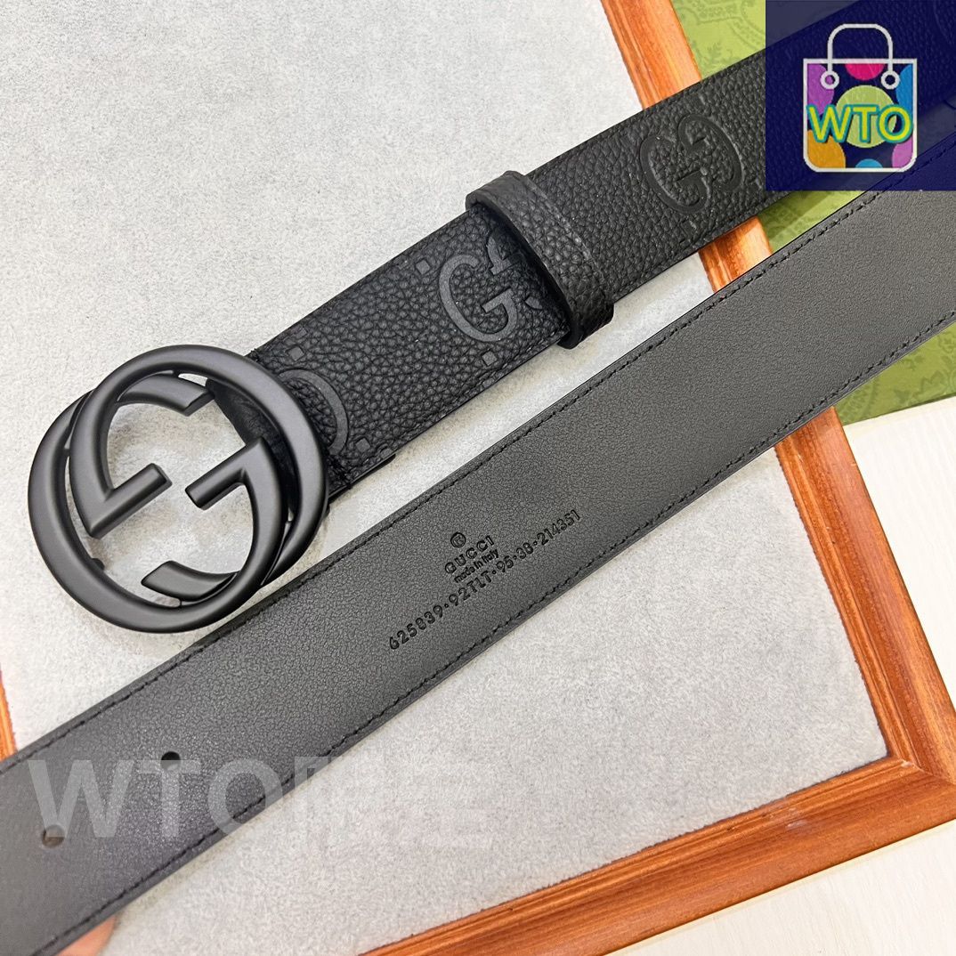 今日特価】Gucci 2024 年式 3.8cm 幅 輸入生地 & 本革ベルト - メルカリ