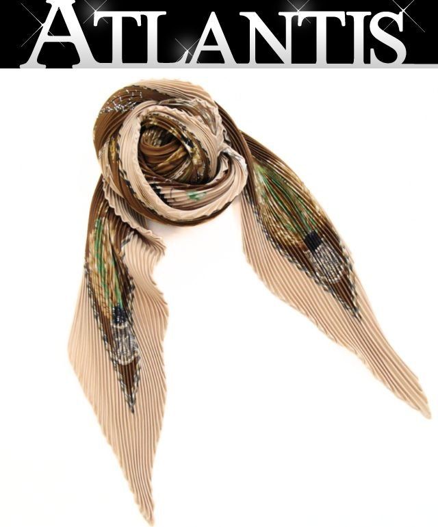 エルメス HERMES プリーツカレ スカーフ BRAZIL ブラジル シルク100