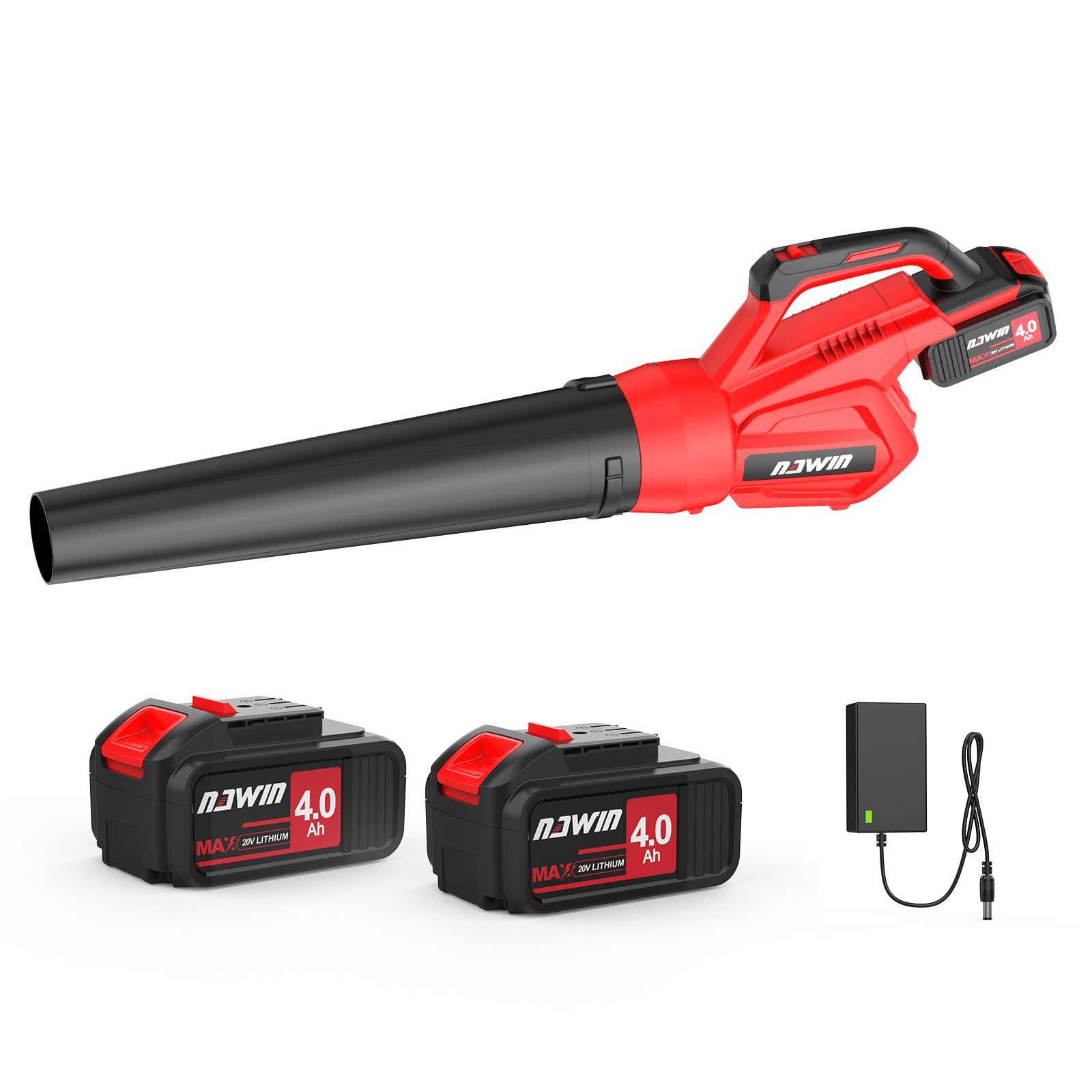 ナウィン リーフブロワー ブロアー 充電式ブロワー コードレス 4 0 Ahバッテリー２つ 二段変速 風速22 40 m s 電動ブロアー ハイパワー 低振動 軽量 超大風量 落ち葉 洗車