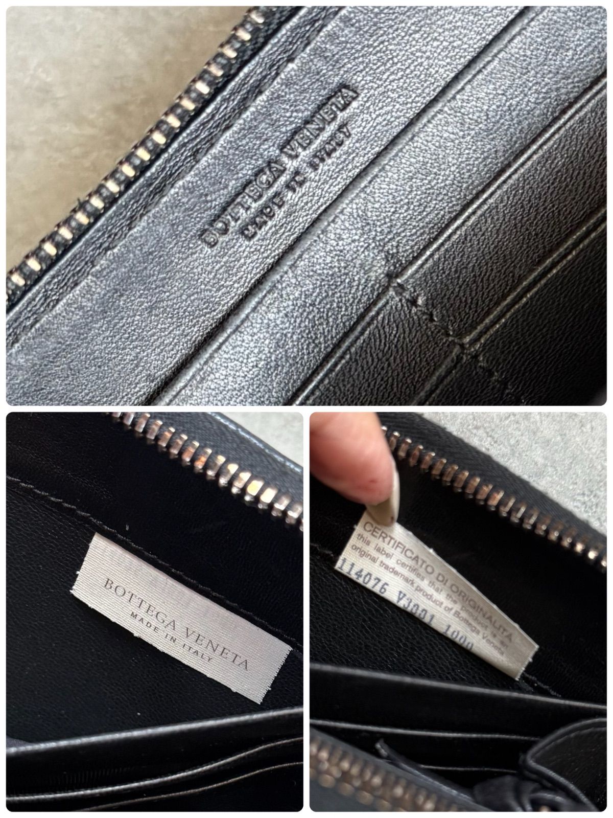 超希少 BOTTEGA VENETA ボッテガヴェネタ イントレチャート ラウンド