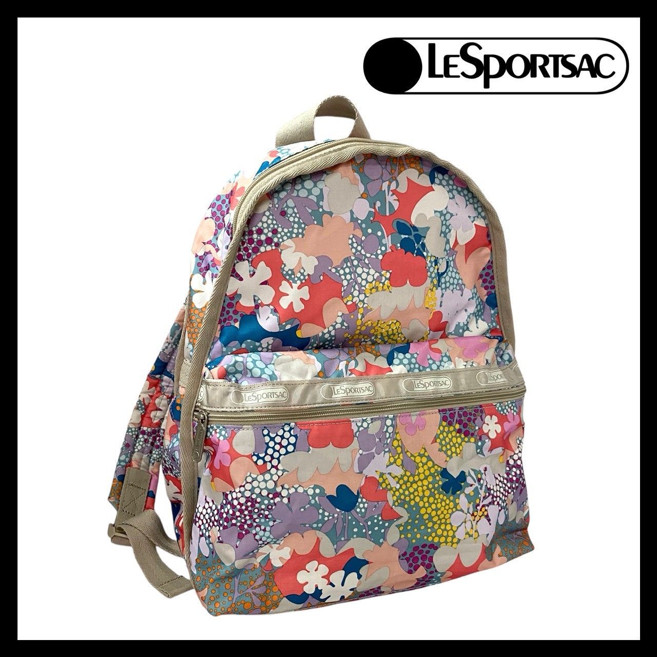 LeSportsac】リュックサック ポリエステル マルチカラー フラワー/花柄 