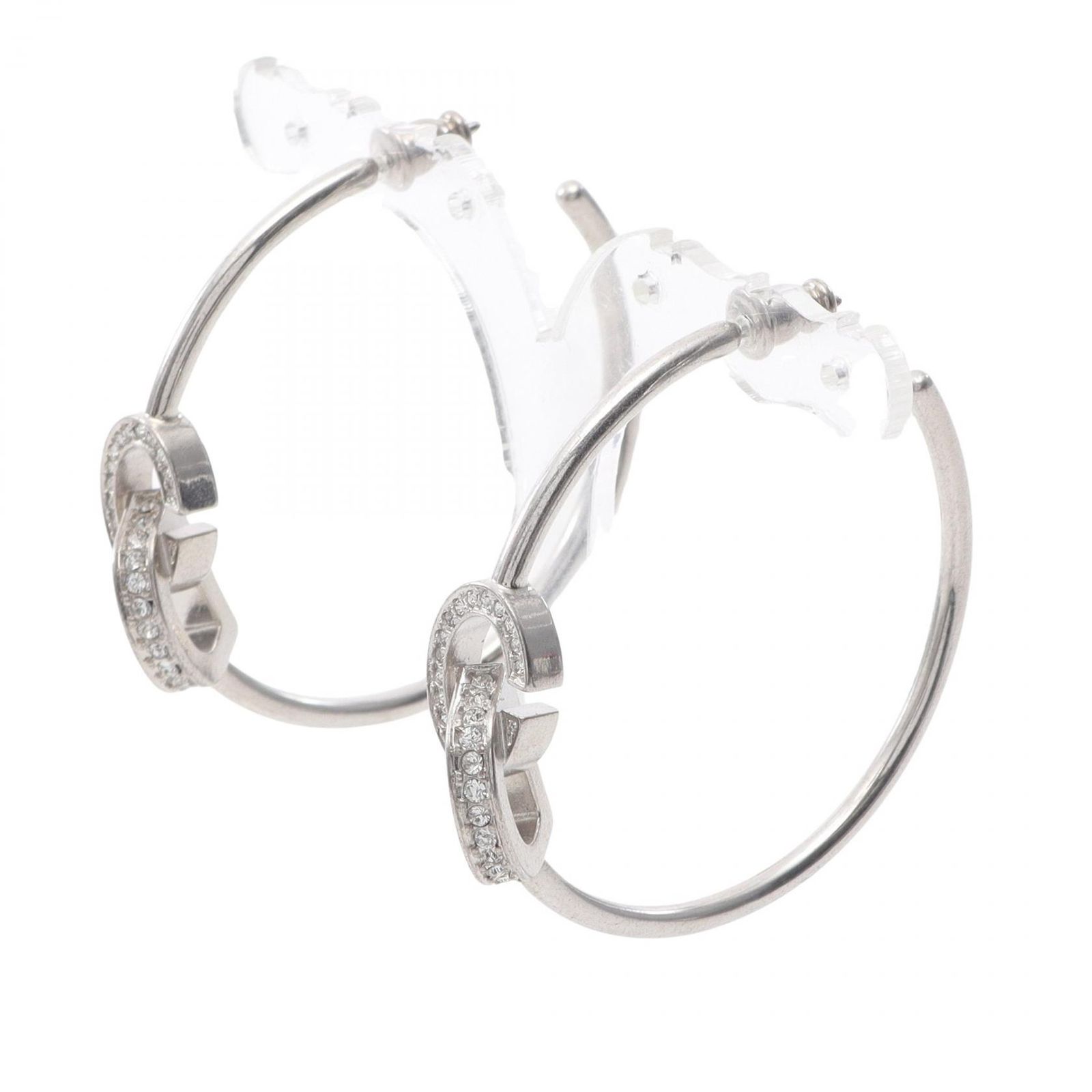 ディオール Dior ピアス CD LOCK フープ ステンレススチール レディース A