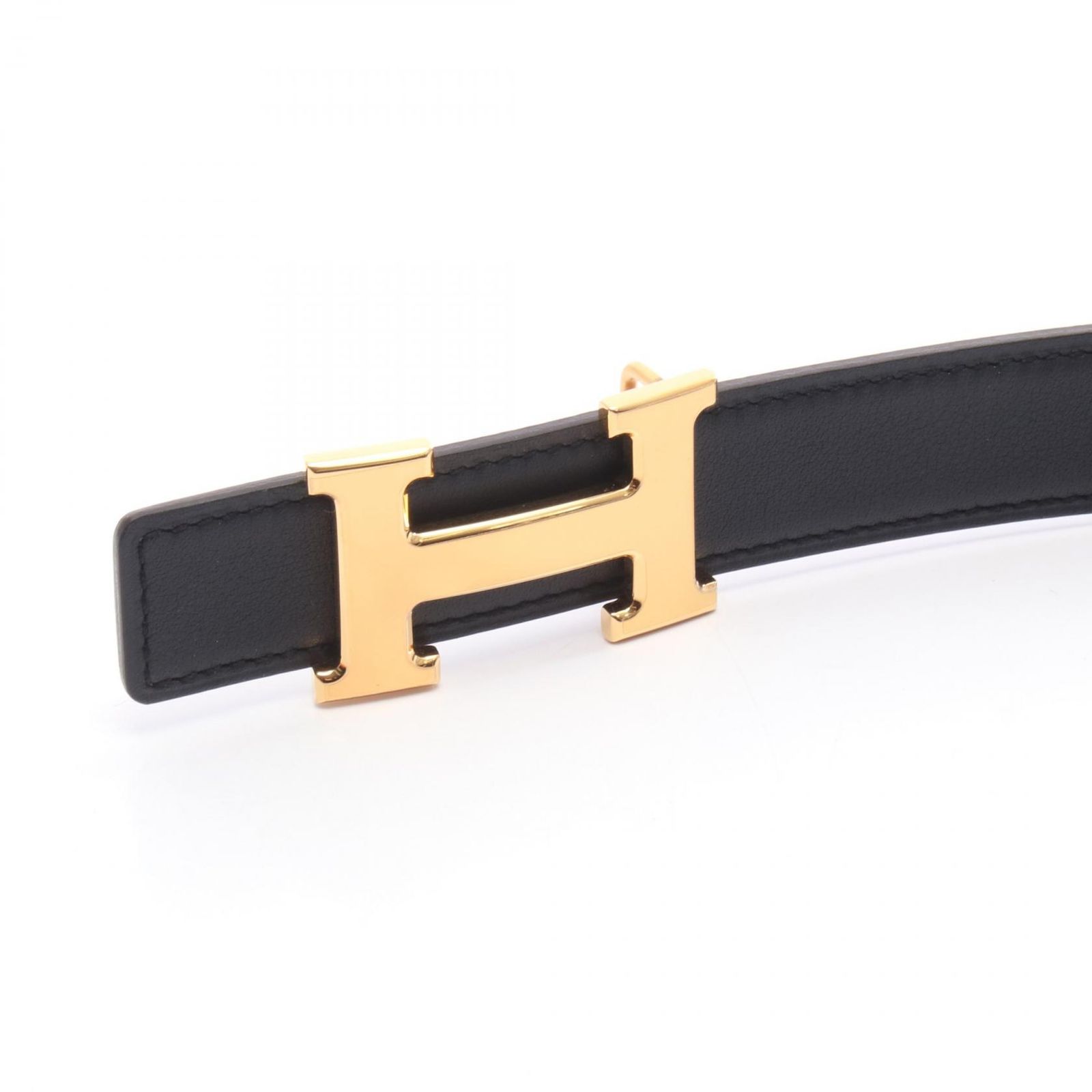 エルメス HERMES ベルト ミニコンスタンス Hベルト ノワール ゴールド