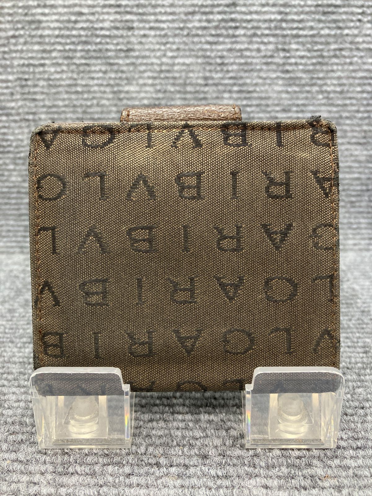 BVLGARI ブルガリ 二つ折り財布 ロゴマニア キャンバス×レザー 5029