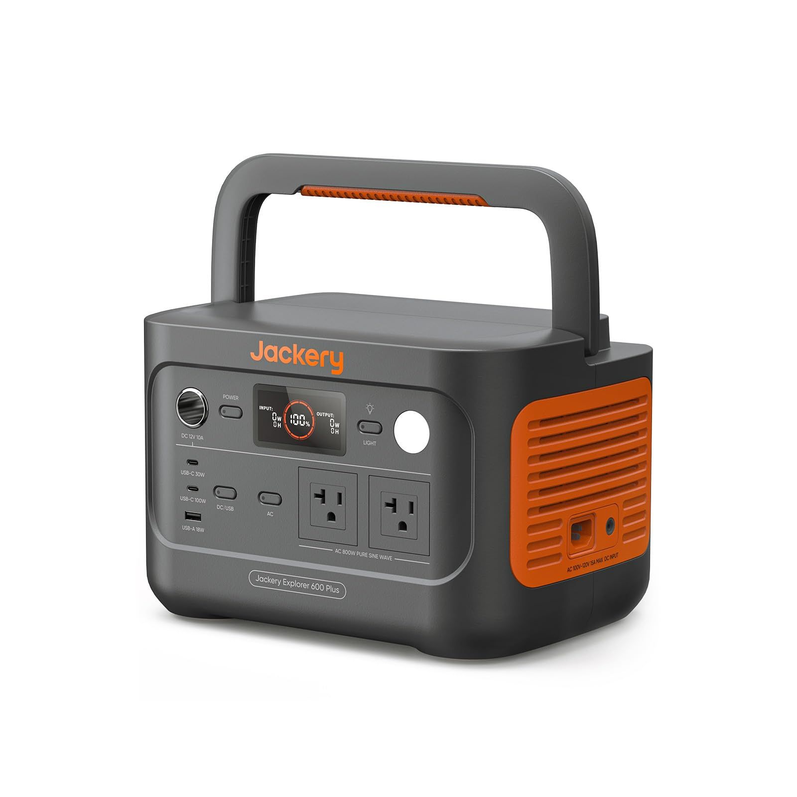 Jackery ポータブル電源 600 Plus 632 Wh リン酸鉄 長寿命 定格出力800 W 瞬間最大1600 コンパクト 60分急速充電 UPS機能 アプリ遠隔操作 弦波 AC 100 V 50 Hz 60 Hz対応 車中泊 家庭用 蓄電池 停電対策 台風
