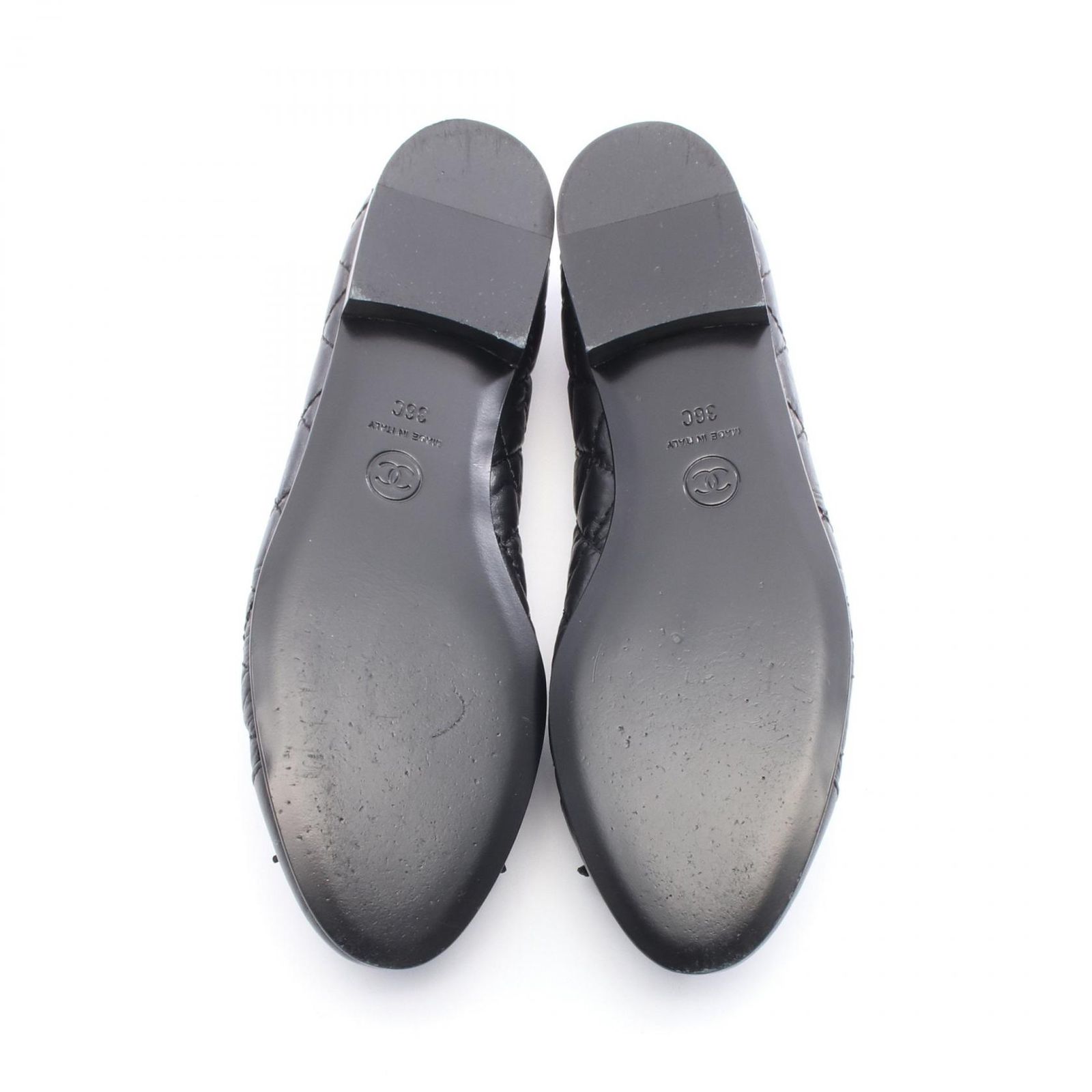 シャネル CHANEL パンプス バレリーナ マトラッセ ココマーク レザー