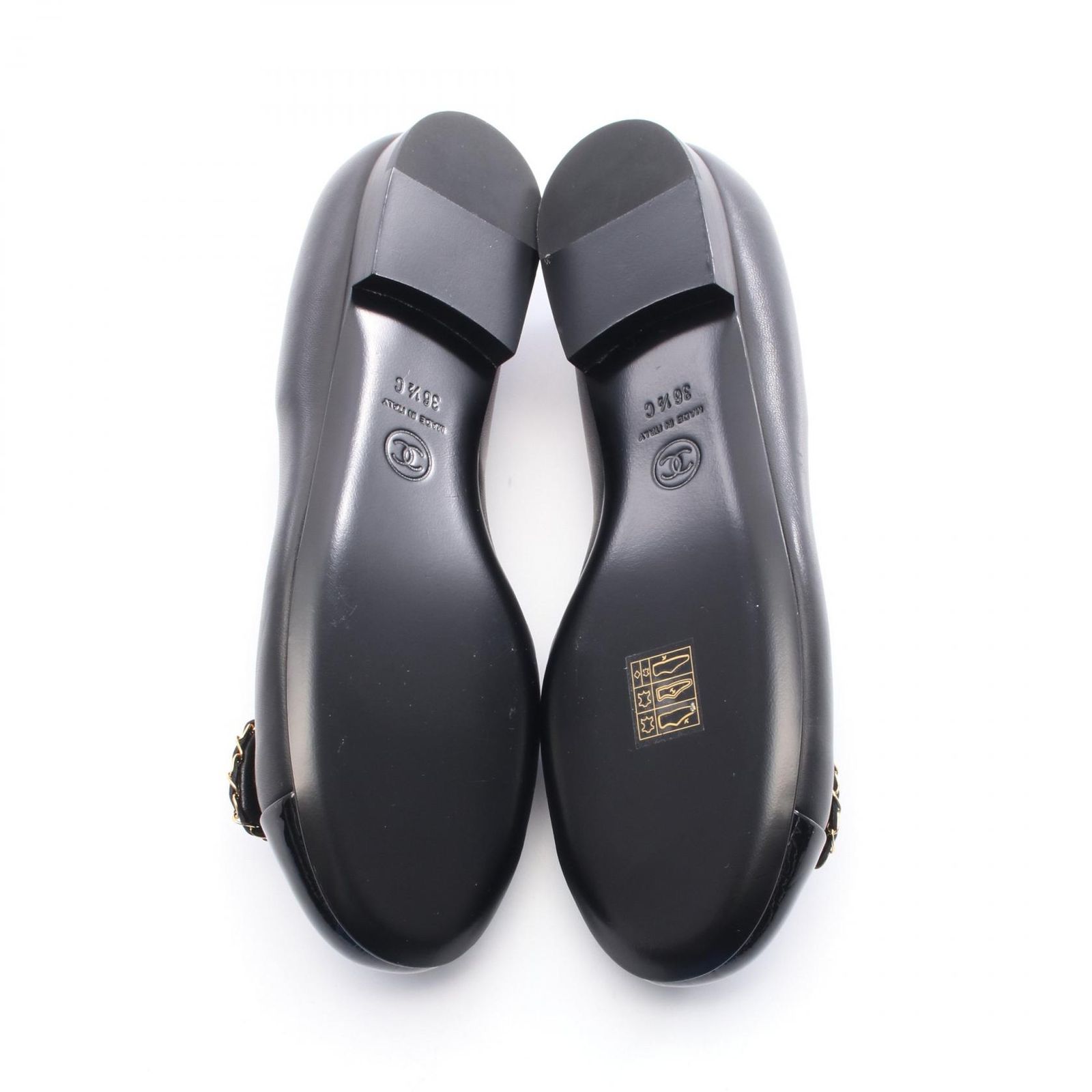 【美品】CHANEL シャネル　レザー　ココマーク　リボン　パンプス シャネル CHANEL ココマーク リボン レザー パテントレザー パンプス