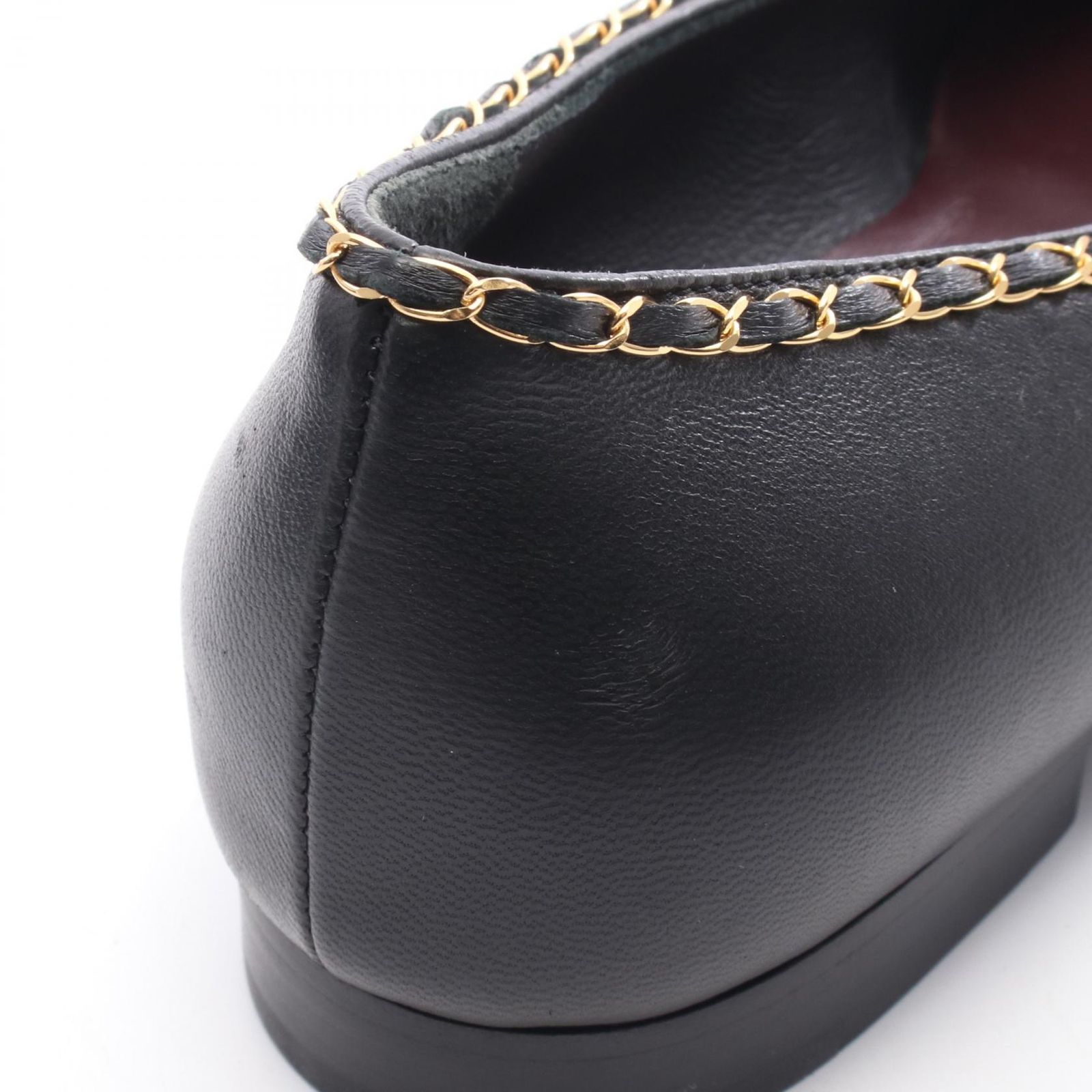 シャネル CHANEL ココマーク リボン レザー パテントレザー パンプス