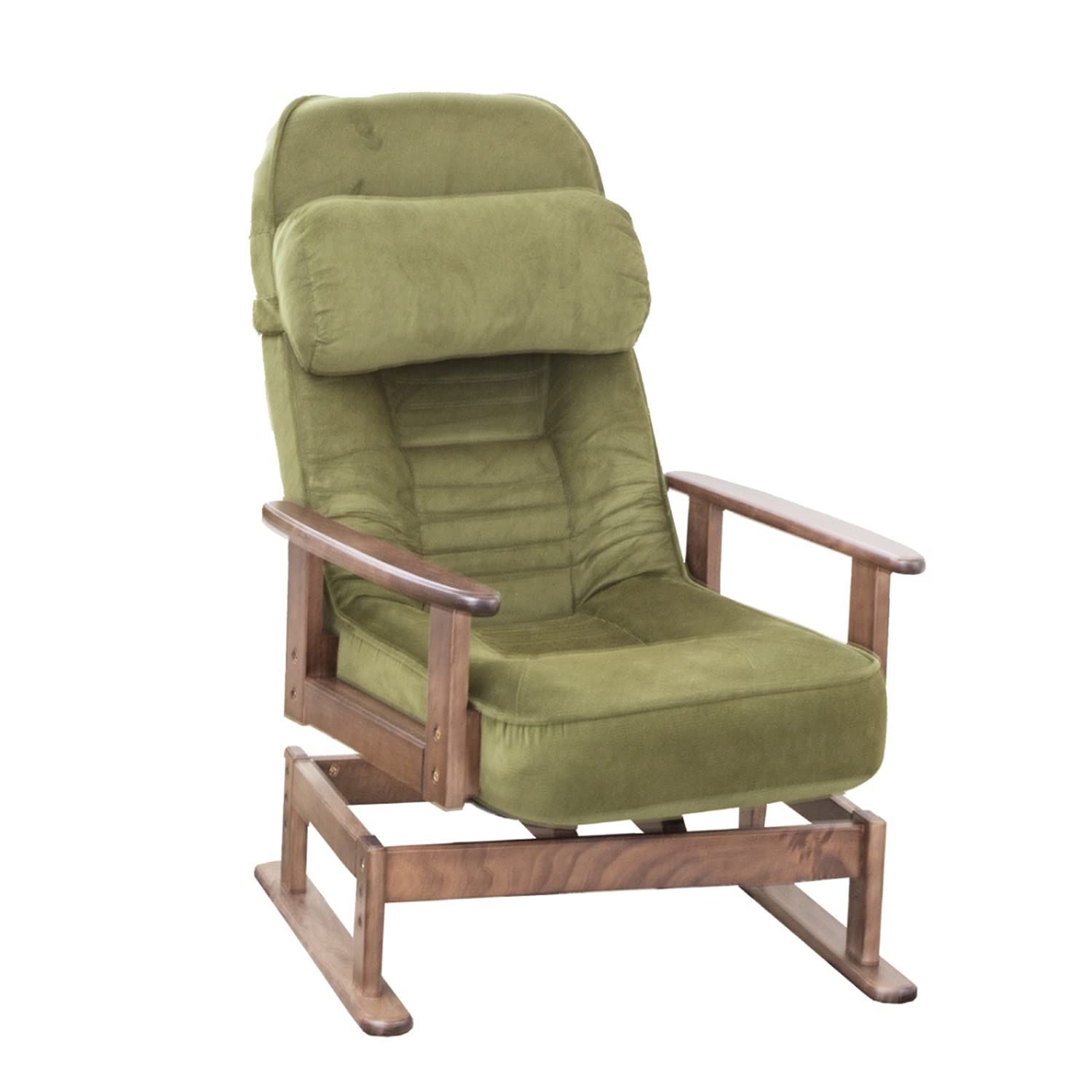 SUN HARVEST 折りたたみ式 木肘回転座椅子 グリーン SP-823 GN 並行輸入品