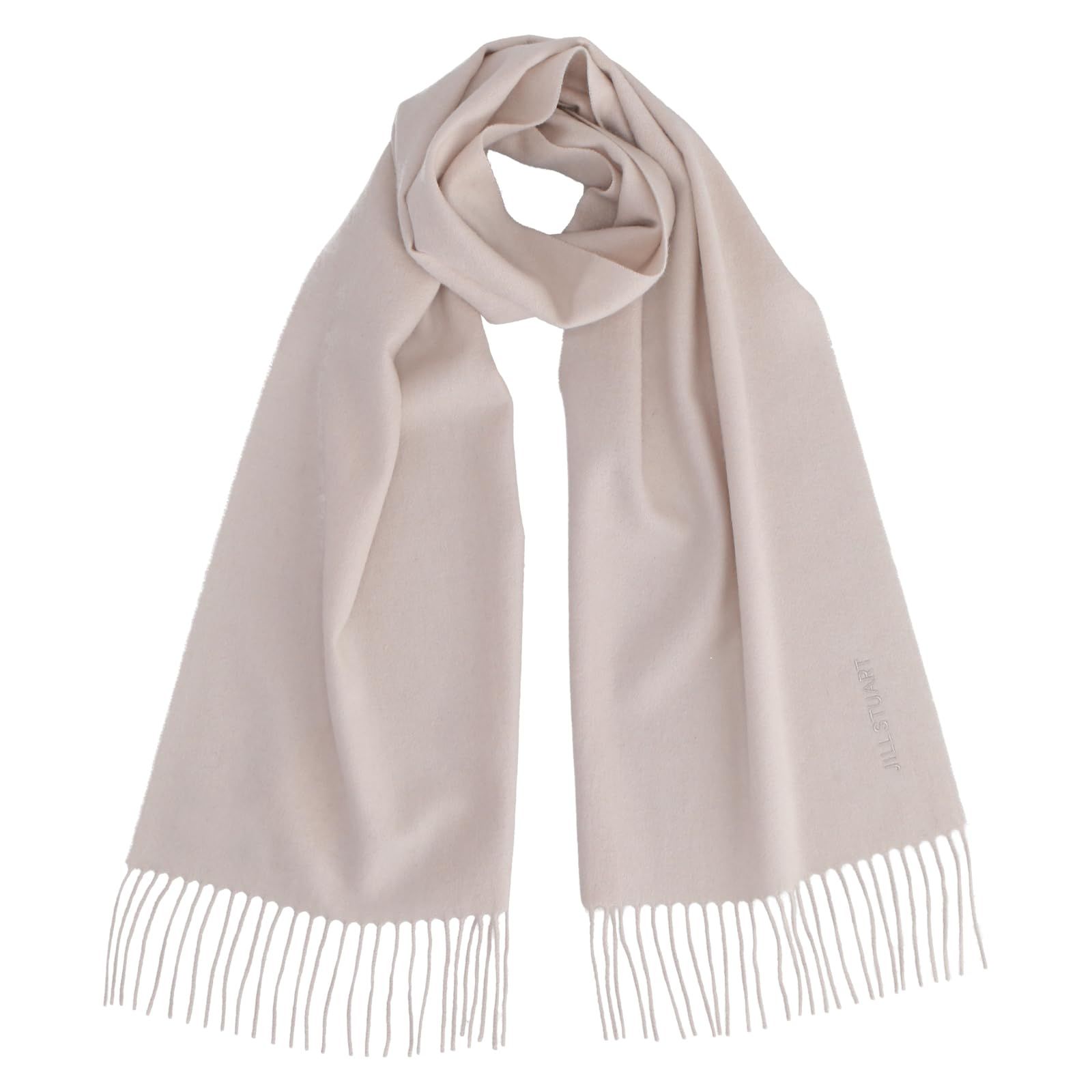 ジルスチュアート カシミヤ無地紡毛マフラー マフラー レディース アイボリー H 約 横30 cm×縦180 cm